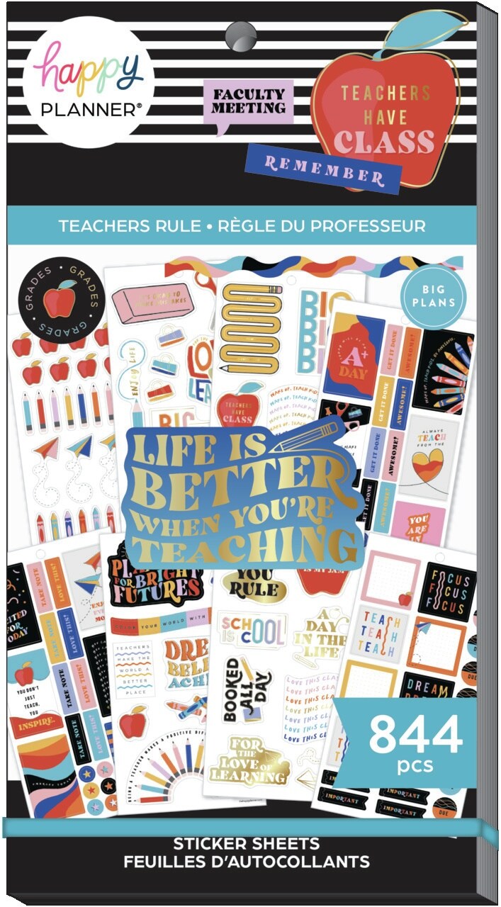 Happy Planner Sticker Value Pack 30/Sheets-Teachers Rule